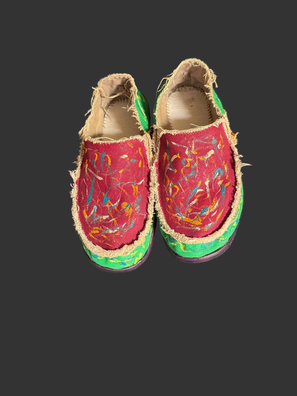 Designer Hand painted vintage crocs