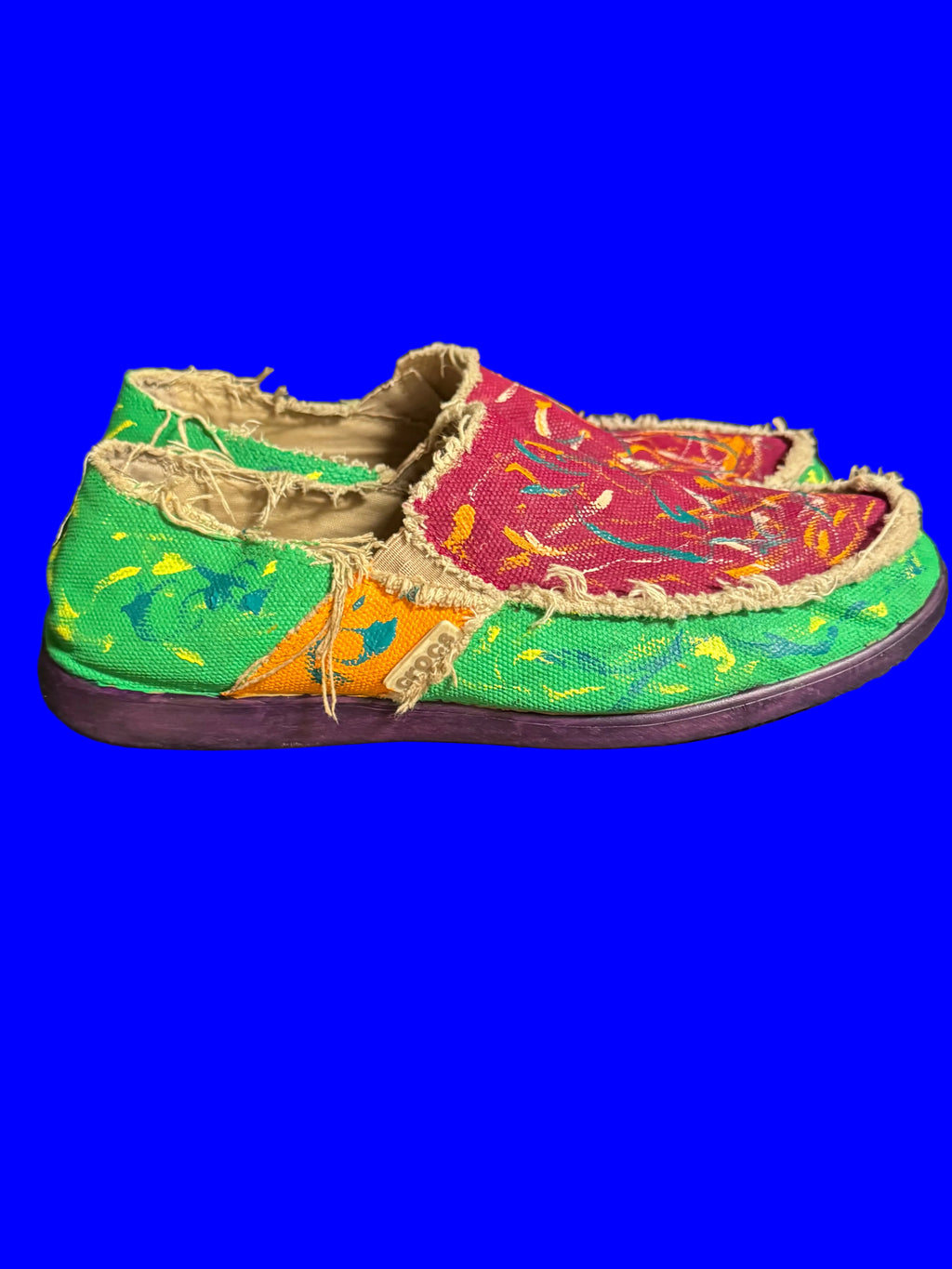 Designer Hand painted vintage crocs