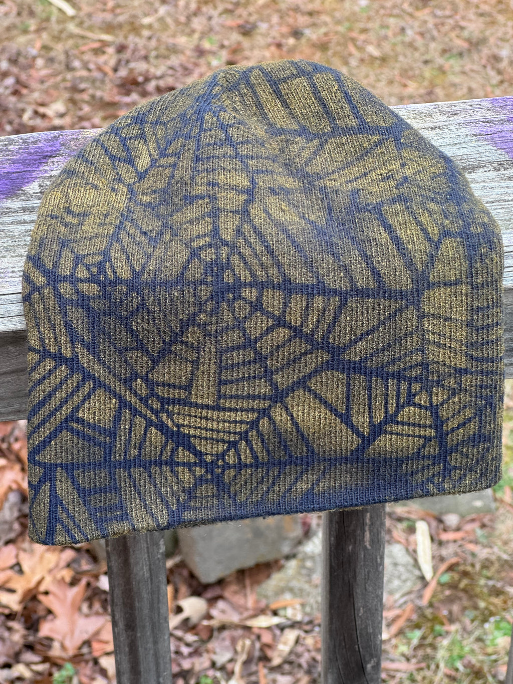 Just Success Blue & Gold Spider Web Knit Cap - Limited Edition Skully