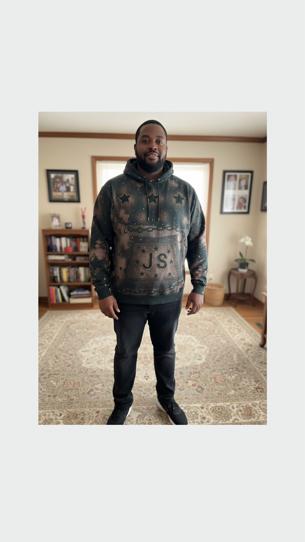 1 of 1 Premium Custom Hoodie - Hand-Designed Cutting-Edge Streetwear