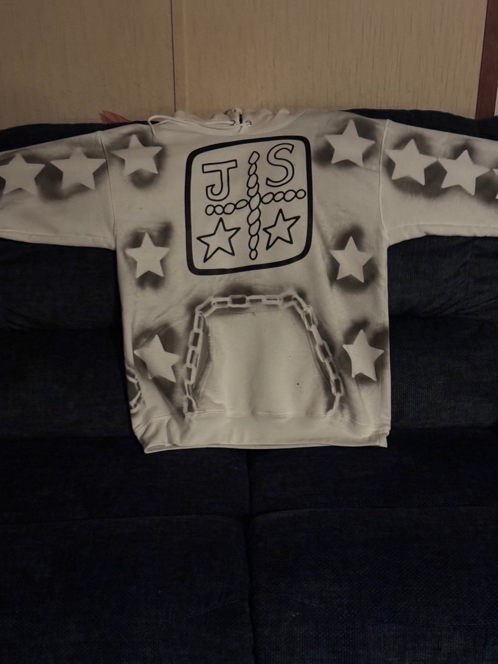 Just Success White & Black DTF Logo Hoodie - 1 of 1 Limited Edition