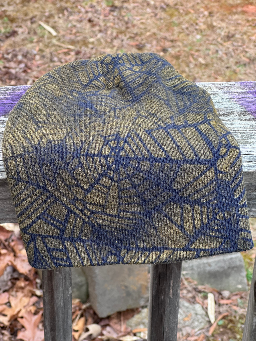 Just Success Blue & Gold Spider Web Knit Cap - Limited Edition Skully