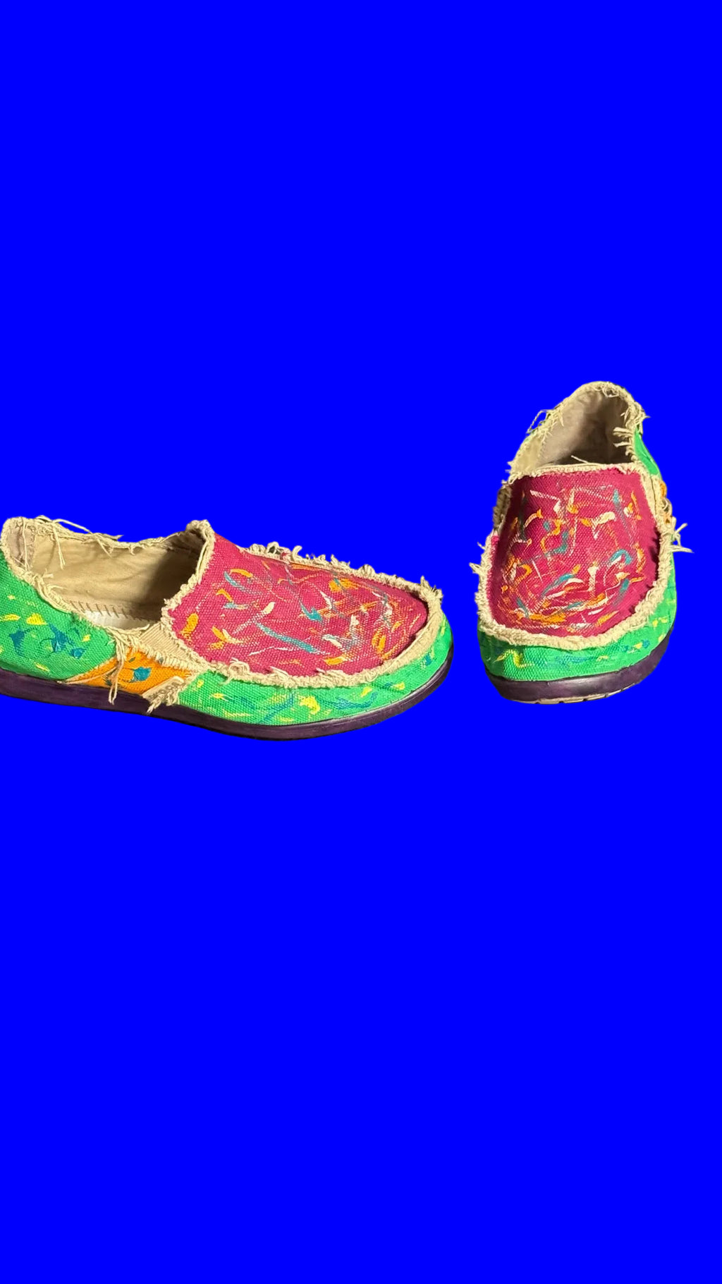 Designer Hand painted vintage crocs