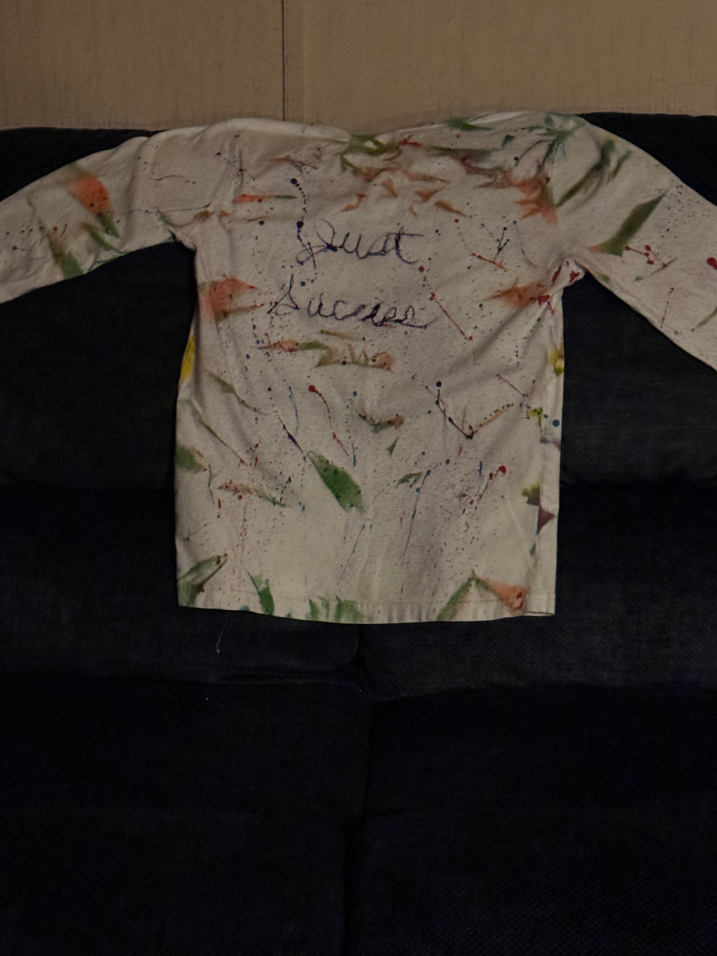 Just Success long sleeve white tee