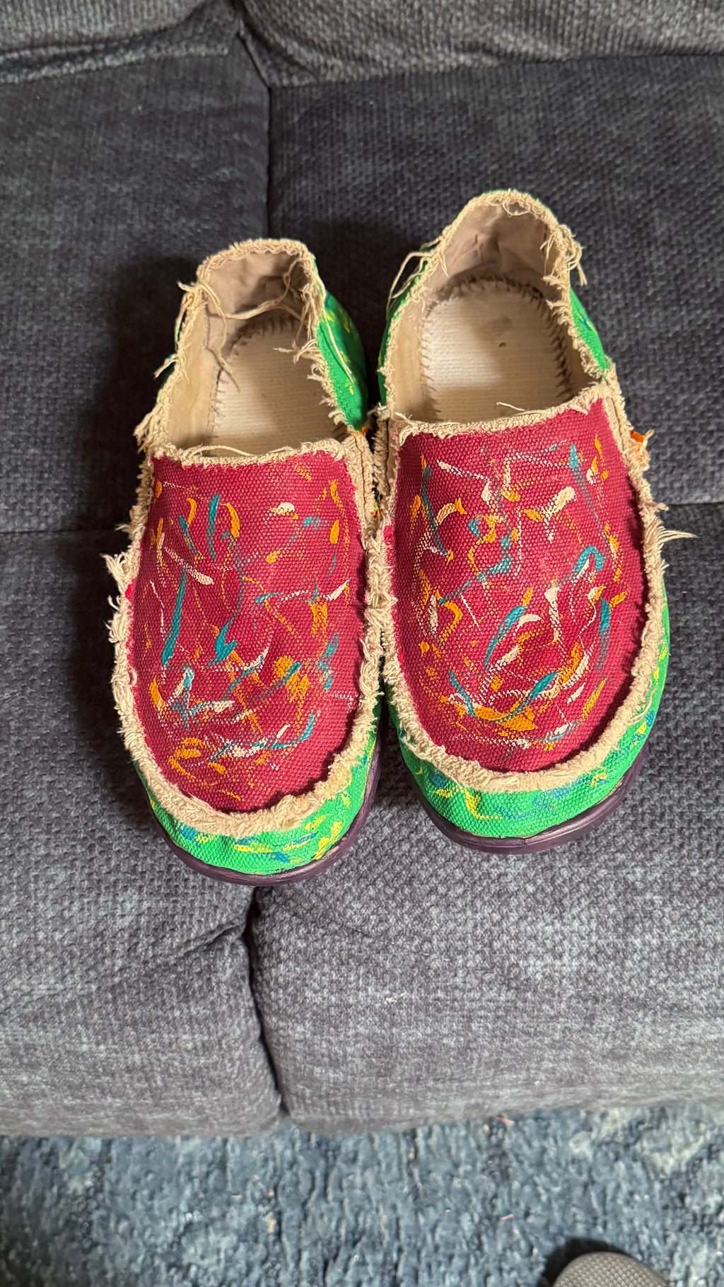 Designer Hand painted vintage crocs